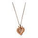 Agios necklace with Sacred Heart, white rhinestones and rosé 925 silver s2
