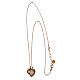Agios necklace with Sacred Heart, white rhinestones and rosé 925 silver s3