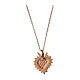 Agios necklace with Sacred Heart, white rhinestones and rosé 925 silver s3