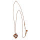 Agios necklace with Sacred Heart, white rhinestones and rosé 925 silver s5
