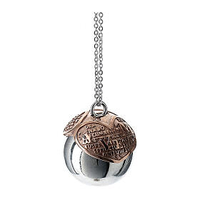 Agios bola pregnancy necklace, angel caller of 925 silver with rosé detail