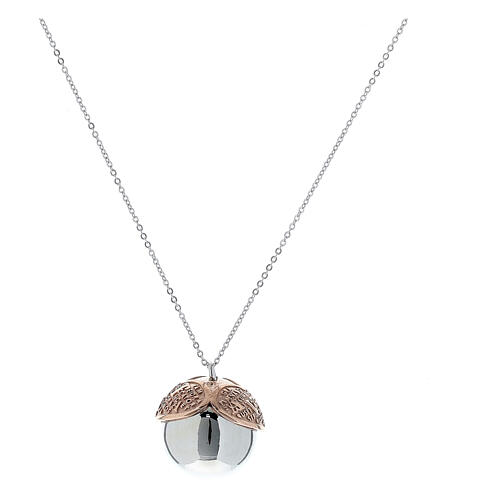 Agios bola pregnancy necklace, angel caller of 925 silver with rosé detail 3
