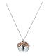 Agios bola pregnancy necklace, angel caller of 925 silver with rosé detail s1