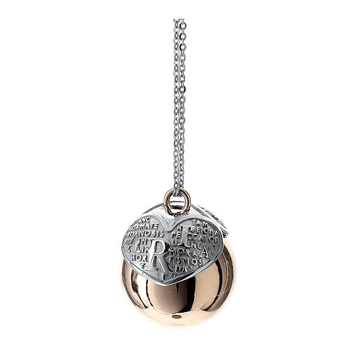 Agios bola pregnancy necklace, angel caller of rosé 925 silver with silver detail 4
