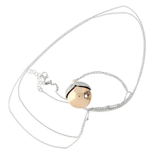Agios bola pregnancy necklace, angel caller of rosé 925 silver with silver detail 5