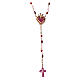Rosario Sacro Cuore pavé zirconi viola rosario Agios s1