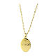 Collana con medaglietta Madonna Miracolosa in argento 925 sfondo turchese s2