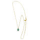 Collana con medaglietta Madonna Miracolosa in argento 925 sfondo turchese s3