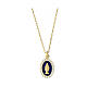 AMEN Miraculous Mary necklace enameled in blue 925 silver s1