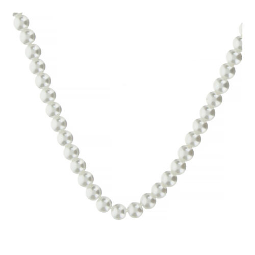 Amen pearl necklace, 925 silver and 6 mm pearls 2