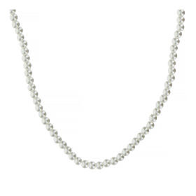 Amen pearl necklace, 925 silver and 4 mm pearls