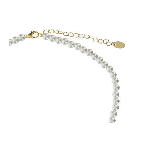 Amen pearl necklace, 925 silver and 4 mm pearls 3