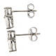 Orecchini Amen in Argento Cuore zirconi bianchi s3