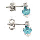 Orecchini Amen in argento con cuore azzurro s3