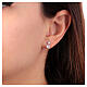 Amen earrings in silver and white zircon hearts s2