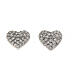 Amen heart-shaped earrings with small rhinestones, 925 silver s1