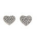 Boucles d'oreilles AMEN coeur argent 925 et petits zircons s1