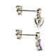 Amen earrings in silver and lavender zircons s4