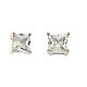 Amen point light earrings, square rhinestone of 4x4 mm s1