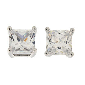 Amen point light earrings, square rhinestone of 5x5 mm