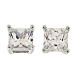 Amen point light earrings, square rhinestone of 5x5 mm s1