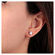 Amen point light earrings, square rhinestone of 5x5 mm s2