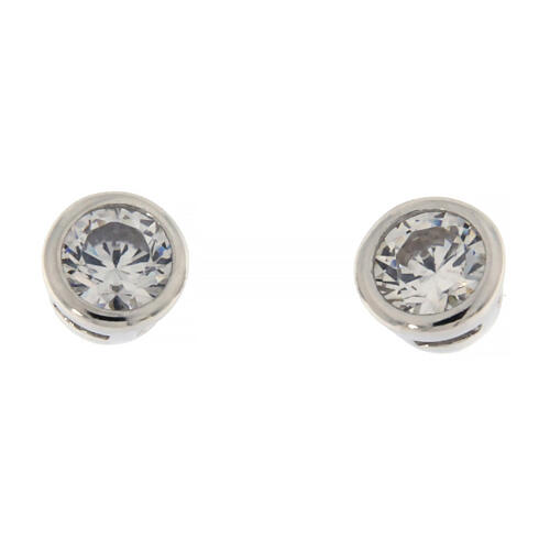Orecchini Amen zircone bianco 3 mm diam. 1