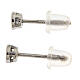 Orecchini Amen zircone bianco 3 mm diam. s3