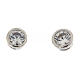 Amen earrings white zircon 3 mm diam. s1