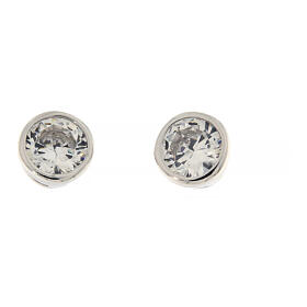 Orecchini Amen zircone bianco 4 mm diam.