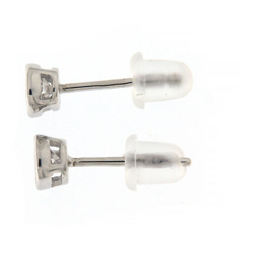 Kolczyki Amen z białą cyrkonią, 4 mm 3