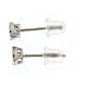 Amen earrings white zircon 4 mm diam. s3