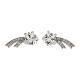 Amen comet-shaped earrings, 925 silver and rhinestones s1