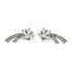 Amen comet star earrings in silver and zircons s1