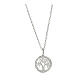 Amen necklace with bicoloured Tree of Life medal, 925 silver and rhinestones s3