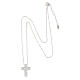 Amen cross necklace rhodium-plated silver and zircons s4