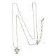 Amen necklace silver rhodium-plated cross and white zircons s4