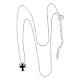 Collier Amen croix argent zircons blancs et noirs s4