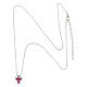 Collana Amen Croce argento e zirconi rossi s4