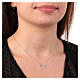 Collana Amen Croce argento e zirconi verdi s2