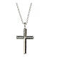 Unisex Silber Halskette Stickerei mit Kreuz Schmuck Amen s1