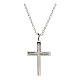 Unisex Silber Halskette Stickerei mit Kreuz Schmuck Amen s3