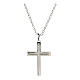 Amen cross embroidery silver necklace unisex s3