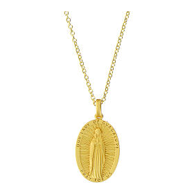 Colar Amen prata 925 dourada Nossa Senhora de Guadalupe