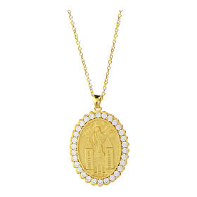 Amen Our Lady of Medjugorje necklace gilded silver 