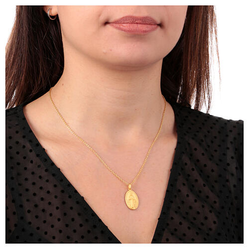 Amen Miraculous Madonna necklace in golden silver 2