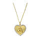 Collana Amen Cuore con sacro cuore argento e zirconi s1