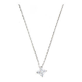 Amen necklace with white rhinestone pendant of 0.024x0.024 in