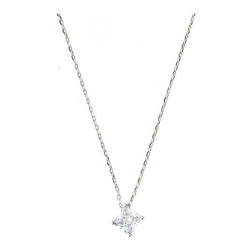 Amen necklace with white rhinestone pendant of 0.024x0.024 in 1