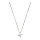 Amen necklace with white zircon 6x6 mm s1